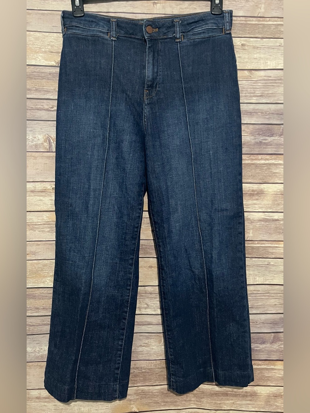 Pilcro Cuff Crop Sz 29 High Rise Straight Leg Jeans - Picture 5 of 11